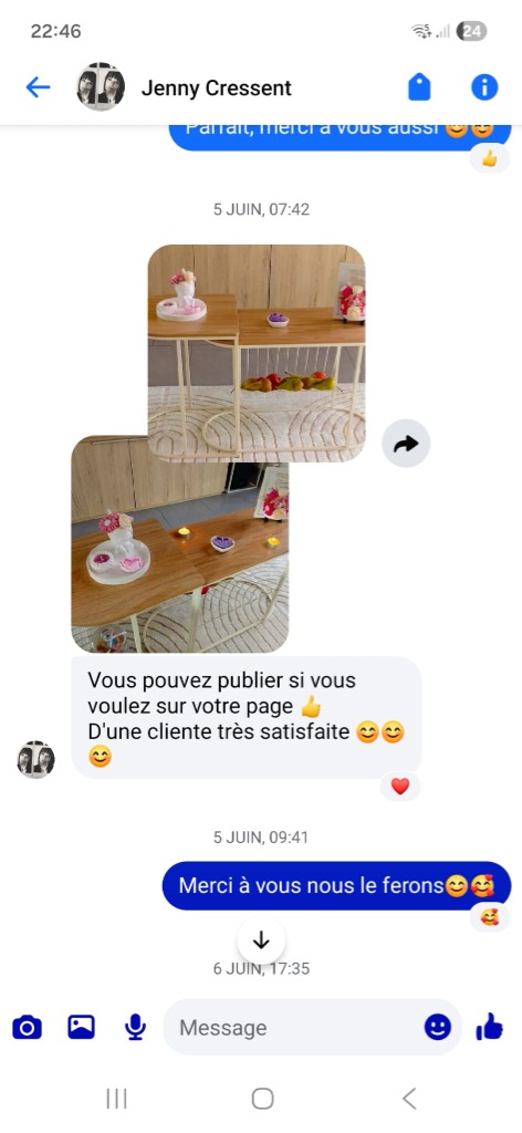 Très satisfaite - Messenger